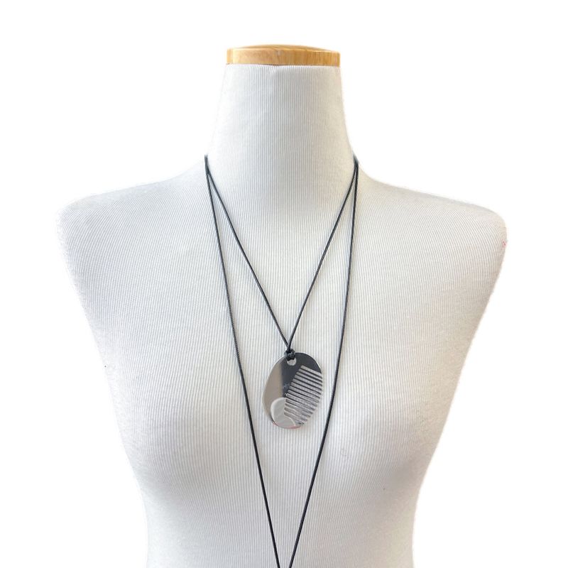 Or Hair Comb Long Strap Necklace