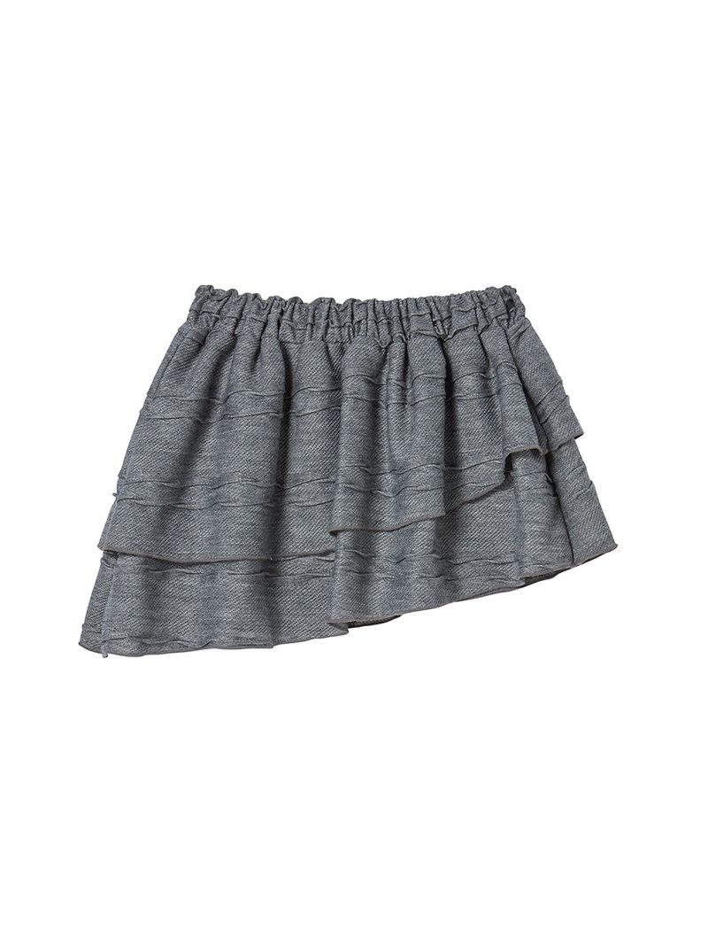 TWIST FRILL SKIRT GREY