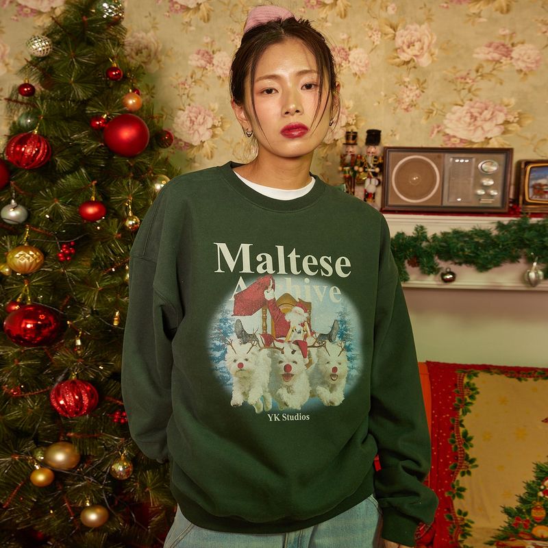 Christmas maltese archive sweatshirts