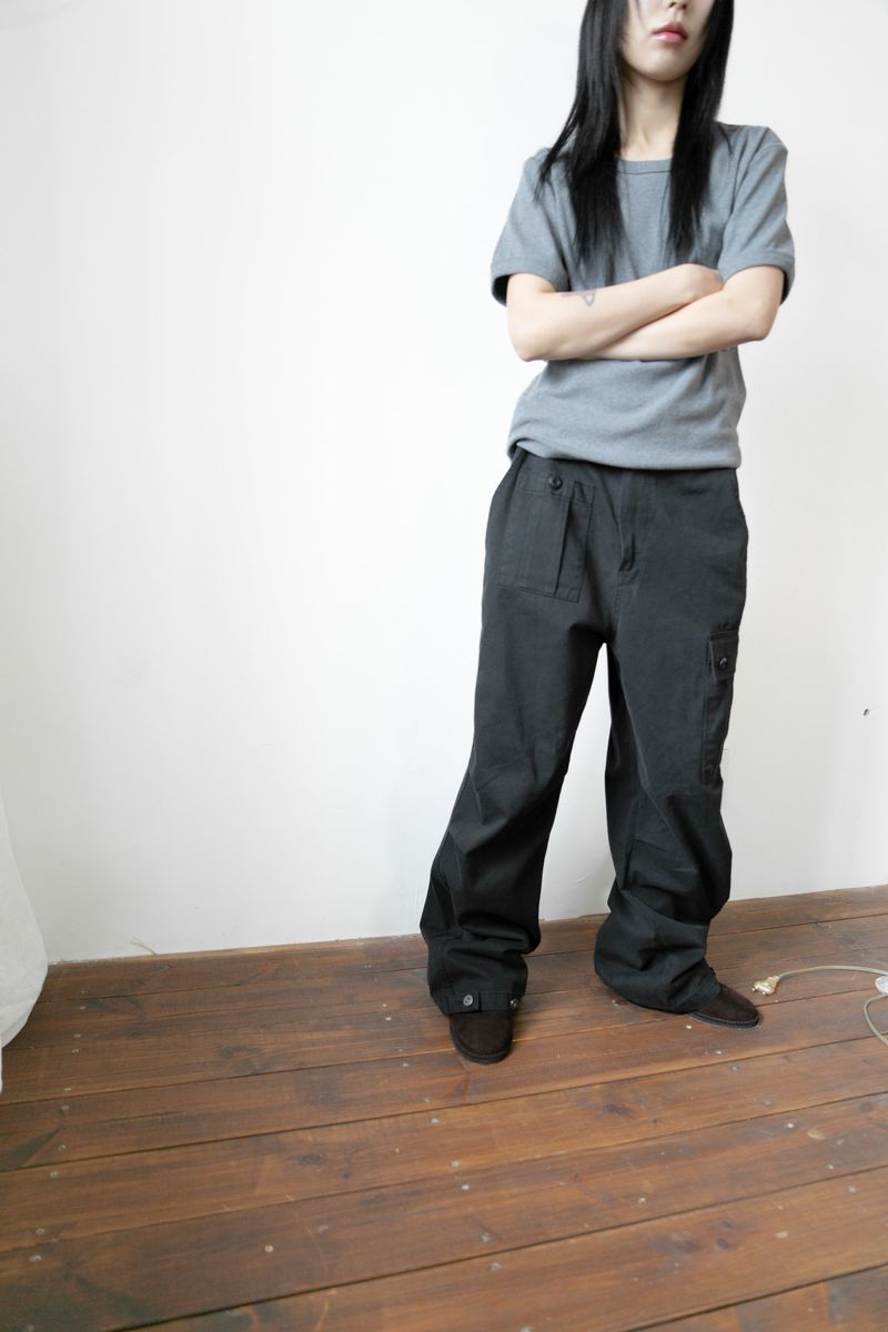 western cargo button pants(2colors)