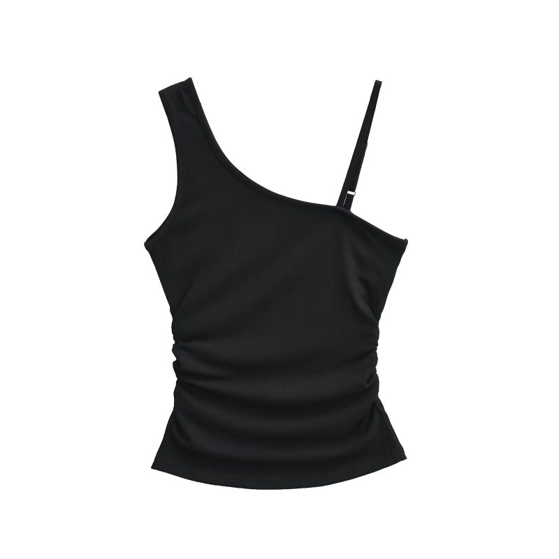 Cozy&Kitsch(コージーアンドキッチ)の「Amaris Asymmetric Strap Ruched Top(Tops)」