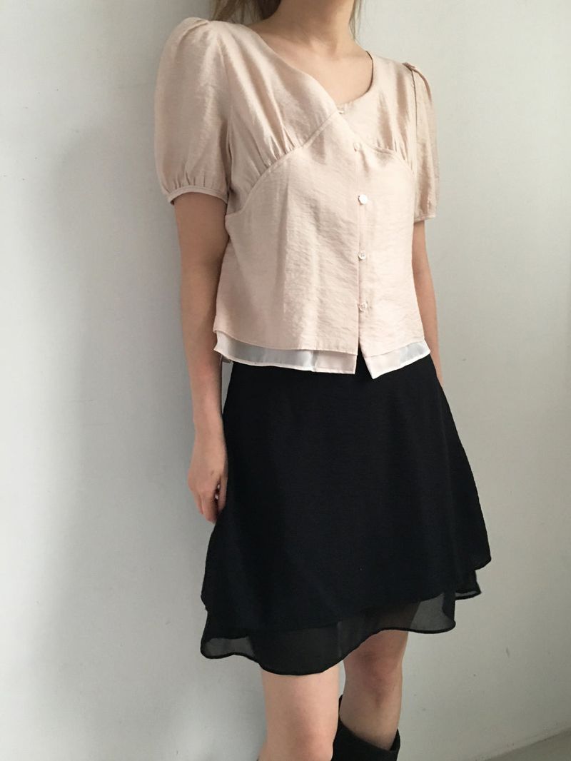 Sophie layered midi skirt