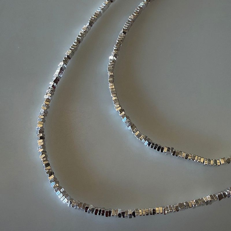 [925silver] Silver chip necklace