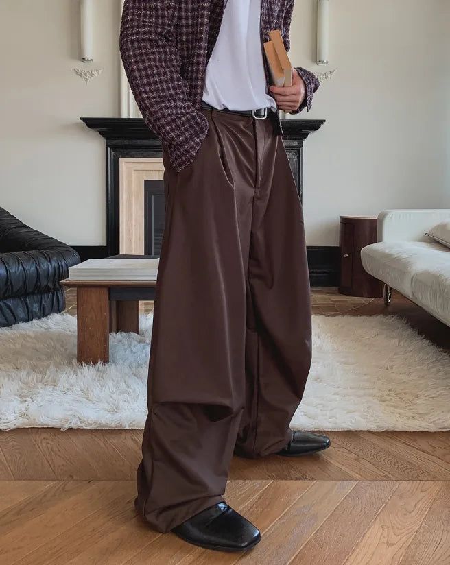 Noven Dart Pintuck Wide Slacks