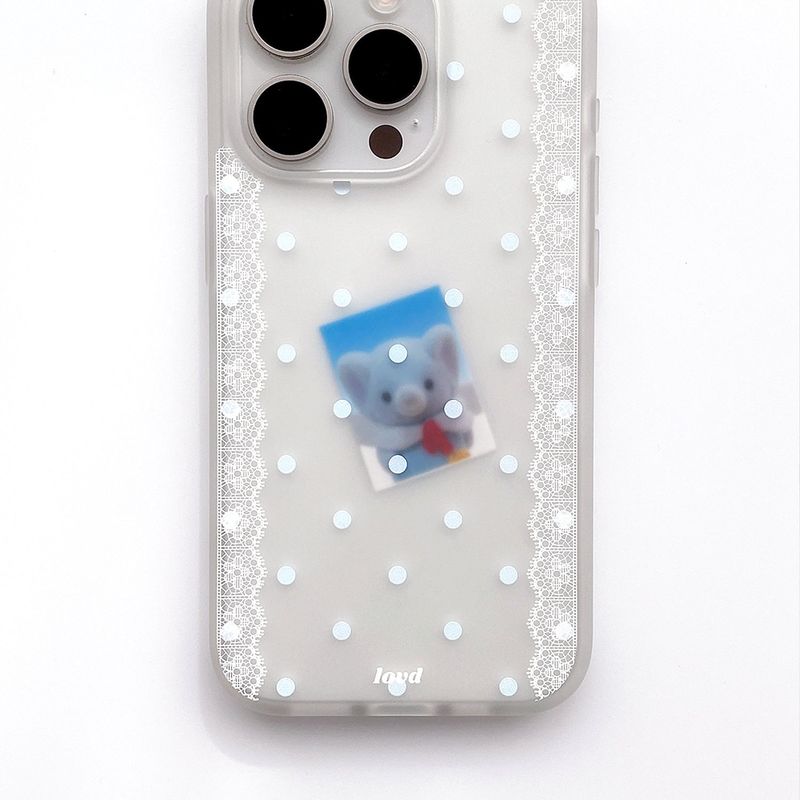 [MADE] LACE DOT VEIL PHONE CASE (soft jelly)