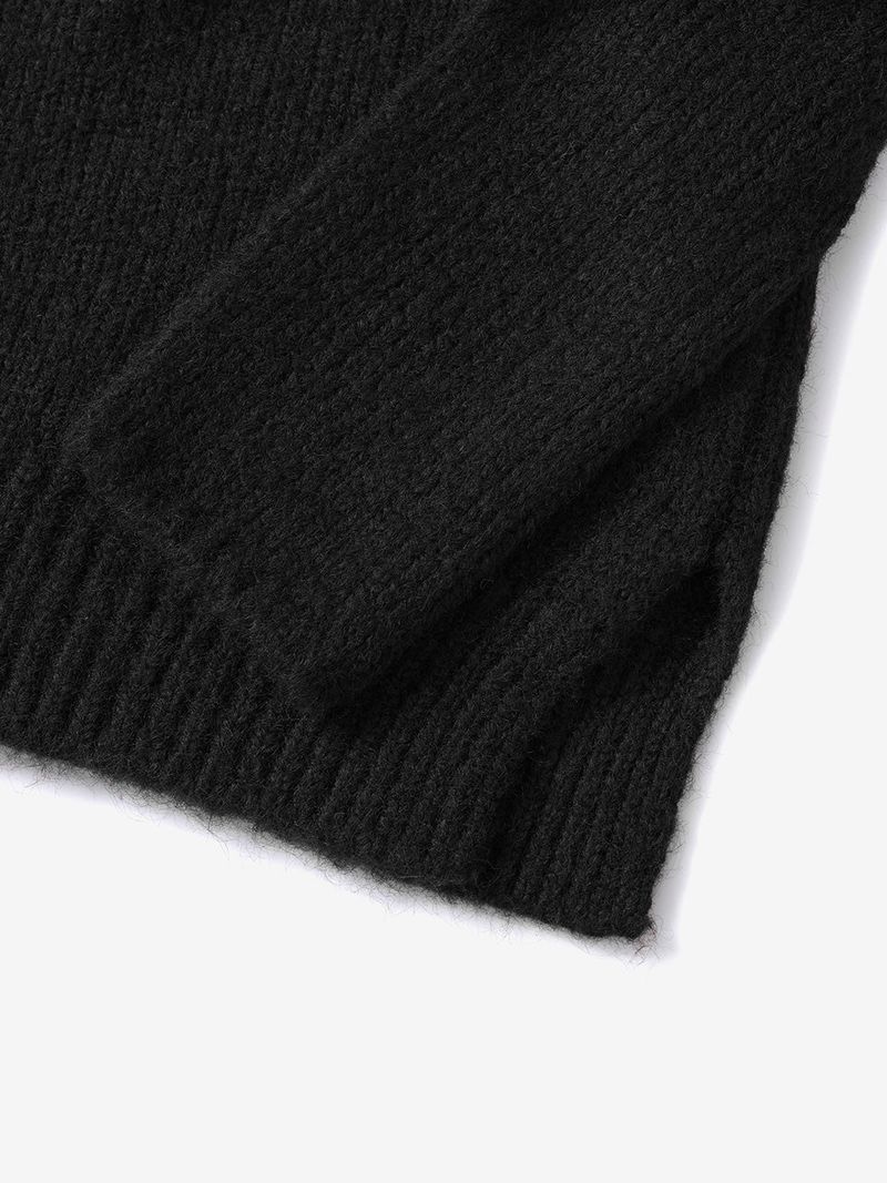 Muffler symbol knit set (Black)