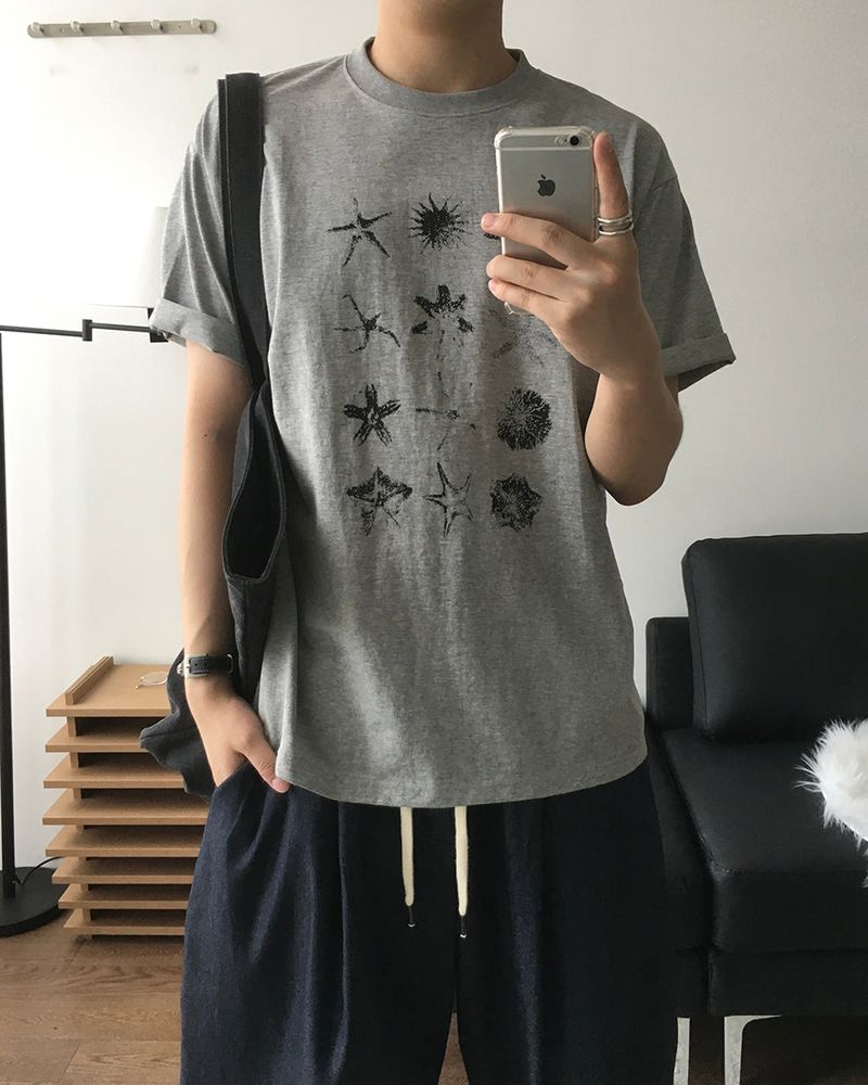 Fish Print Short Sleeve