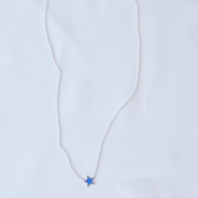 one-colored 90's star necklace