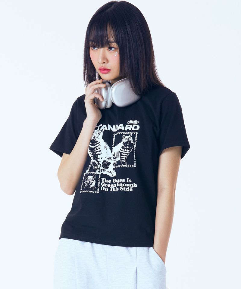 1989STANDARD（1989スタンダード）の「STANDARD CAT Woman Slimfit Short Sleeves (SWSSTD-0003)（Tops）」