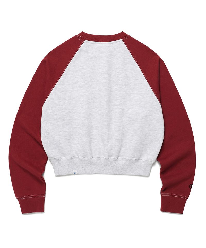 W RAGLAN BROTHERS SWEATSHIRT BURGUNDY(CV2ESFM445A)