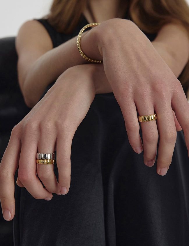 26SS★ Iceblock Silver Ring L