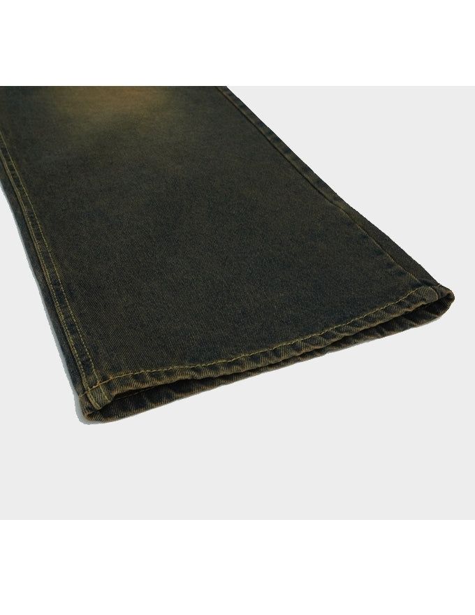 Maison washing wide denim pants