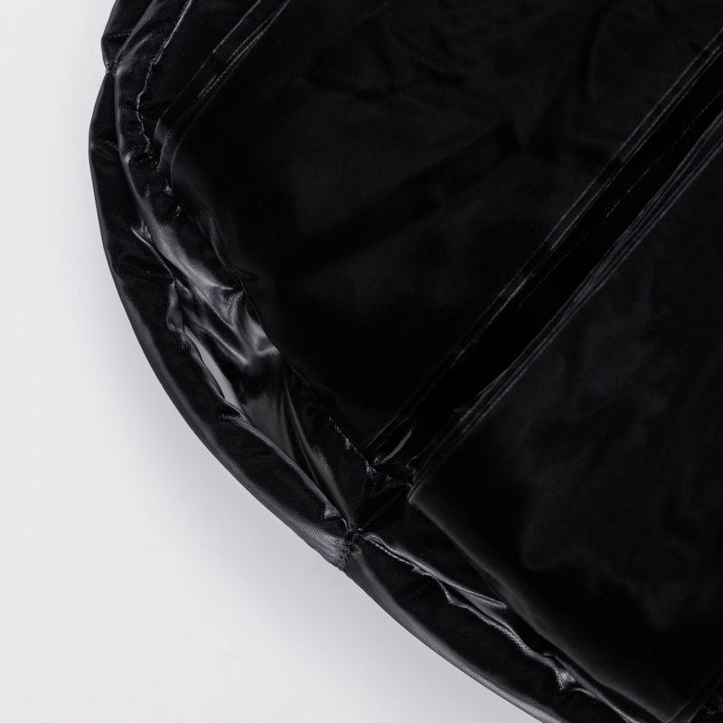 Knotted Micro Padding Bag (Glossy-Black)