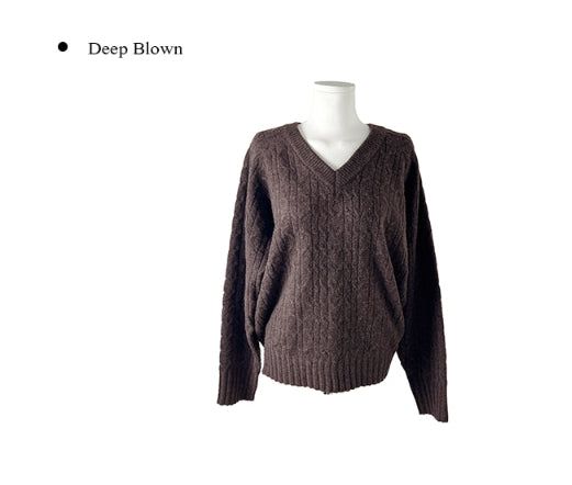 Withy Cable Loose Fit Long Sleeve Knit
