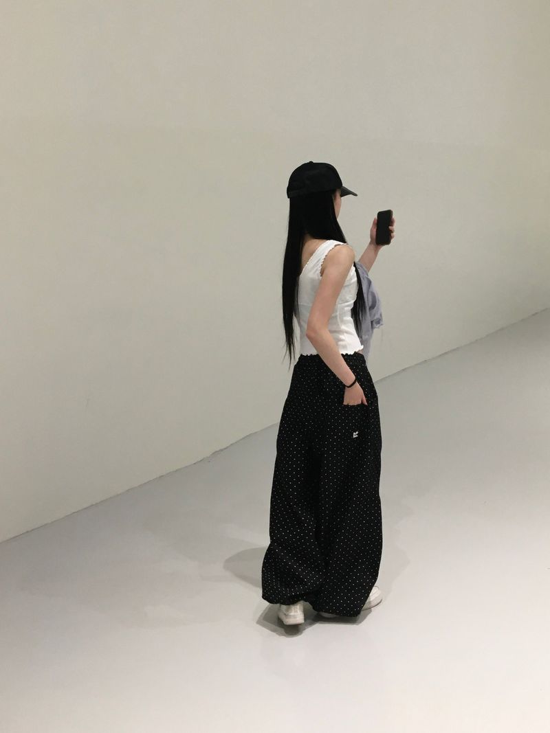 [Ritcore MADE] Mini Dot Wide Denim Pants (2c)