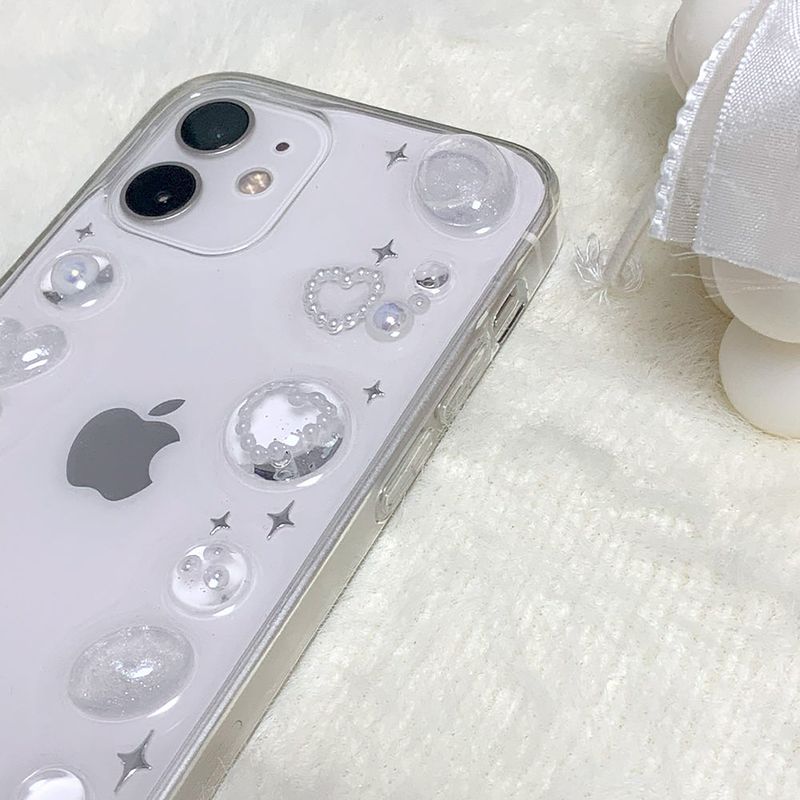 [MADE] White bubble Resin Case