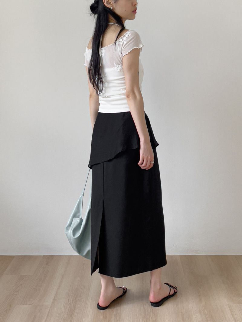 Pound Layered Long Skirt
