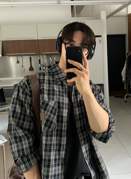 Lime Vintage Patch Pocket Check Shirt