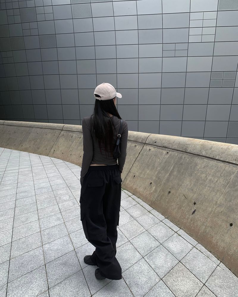 Nylon parachute pants