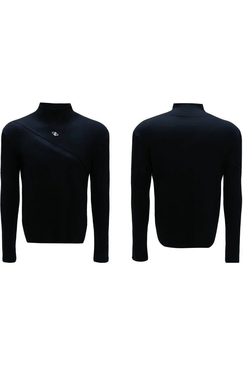 Deconstructed Turtleneck Base Tee