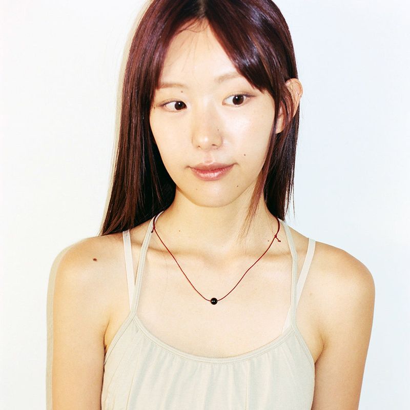 BLACK BALL ROPE NECKLACE