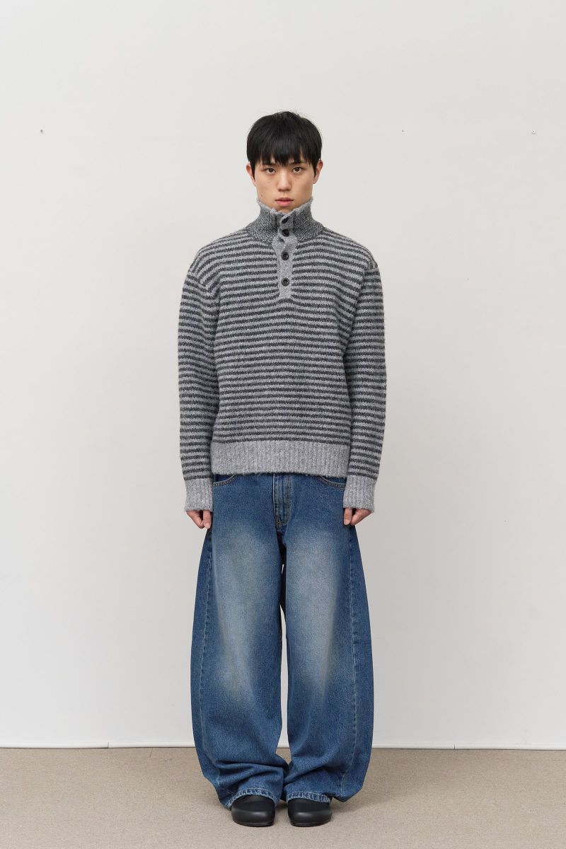 Hawk Striped High Neck Knit
