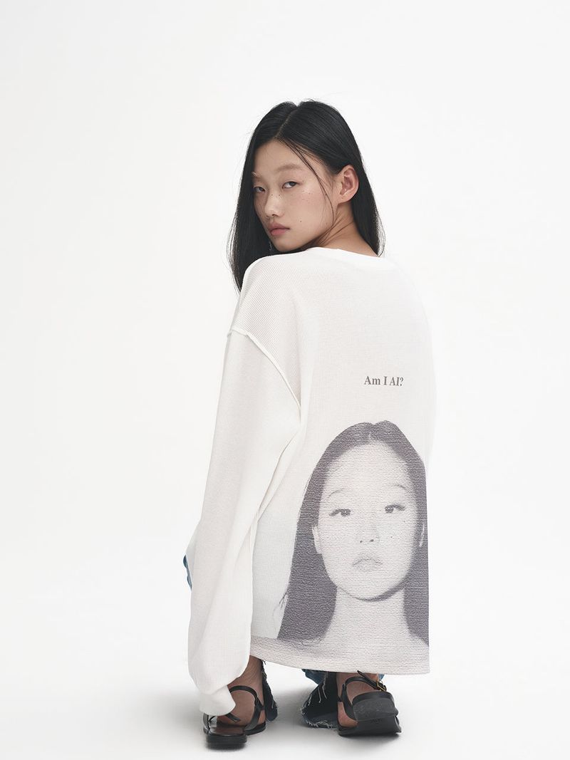 ORIGHH（オライ）の「Waffle Am I Print Long Sleeve T-Shirt（Tops）」