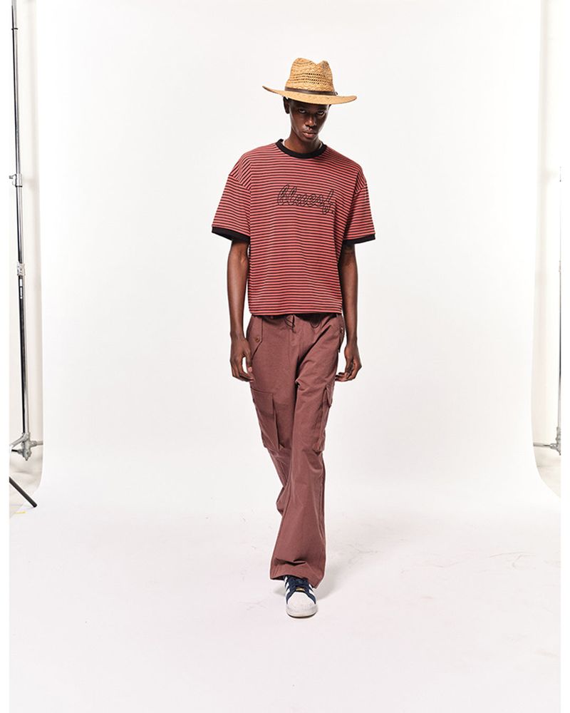 Blue sunflower(ブルーサンフラワー)の「Bluesf Bio-Washing Nylon String Semi-Wide Cargo Pants (Pants)」