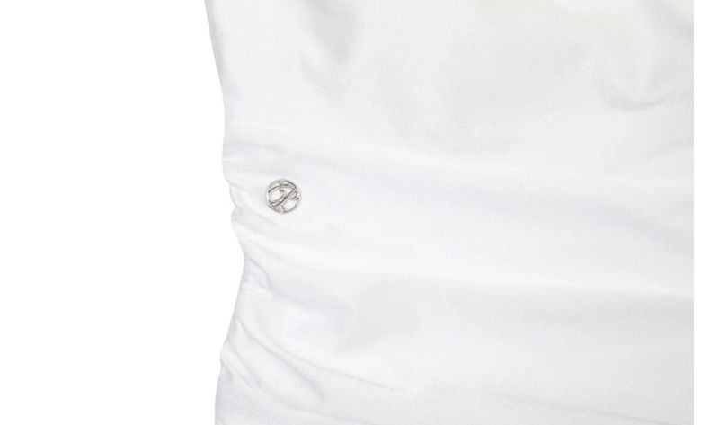 DEW COWL SWIMSUIT white