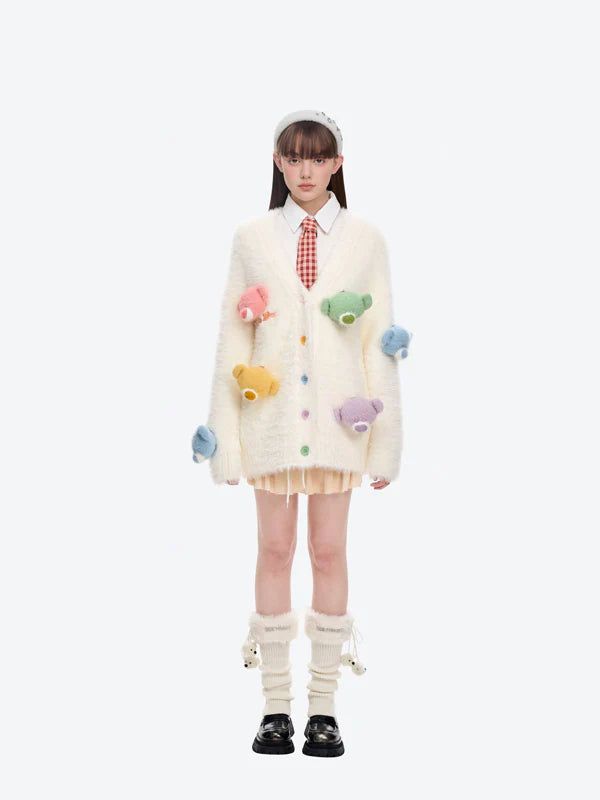 13DE MARZO(トレセ・デ・マルゾ)の「13DE MARZO Doozoo Pastel Bear Cardigan(Tops)」