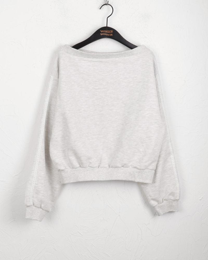 Romer lace point off-shoulder sweatshirt