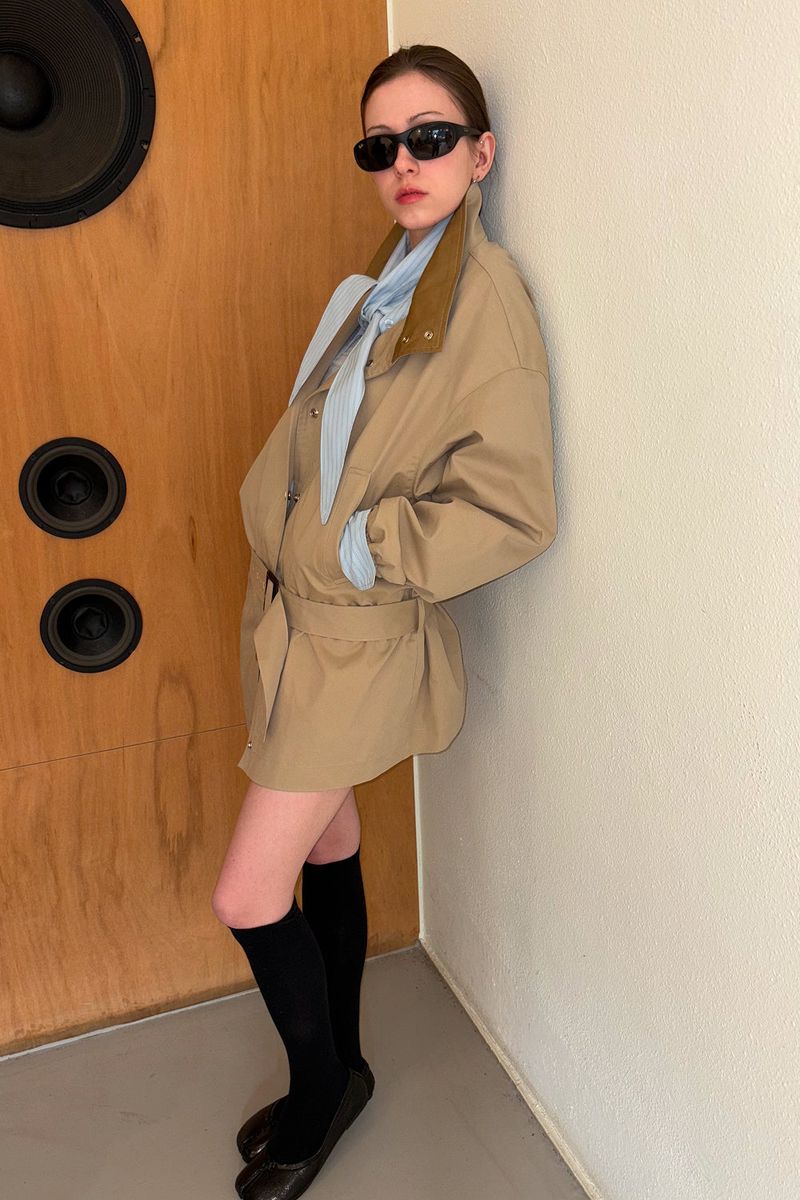 Loventina(ラヴェンティナ)の「WIND HIGH-NECK JACKET_BEIGE(Jackets/Outerwear)」