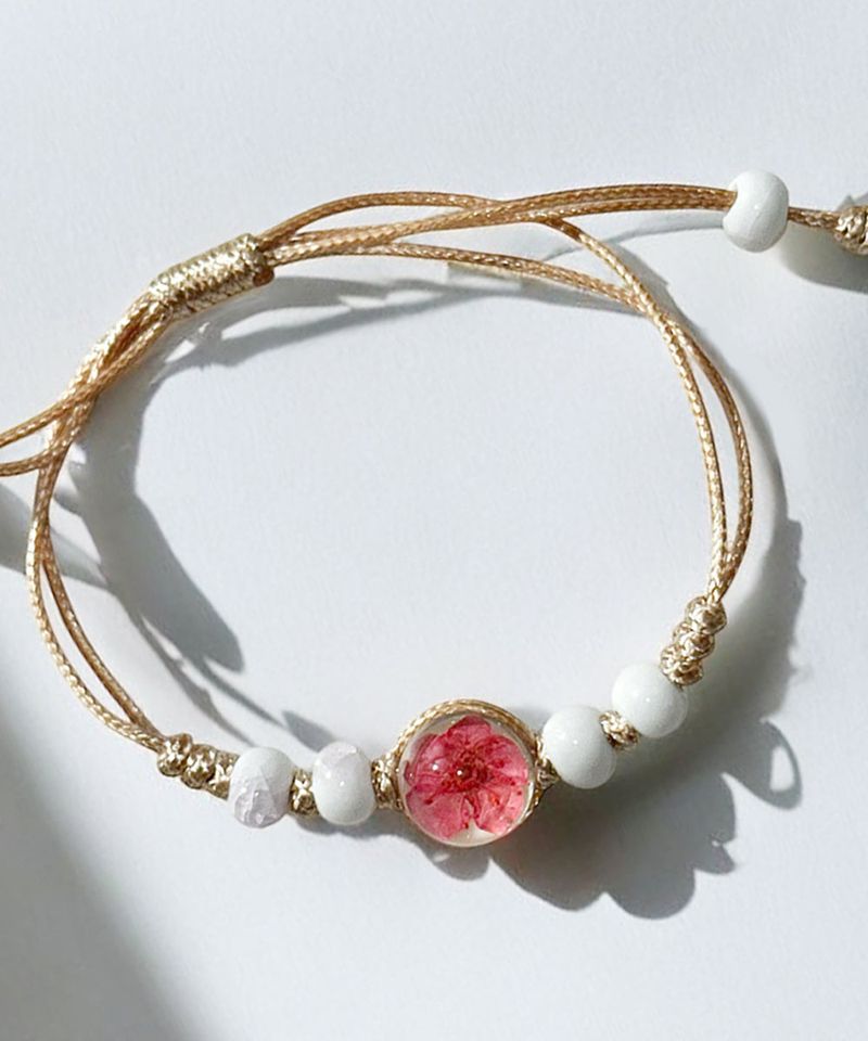 red flower bracelet
