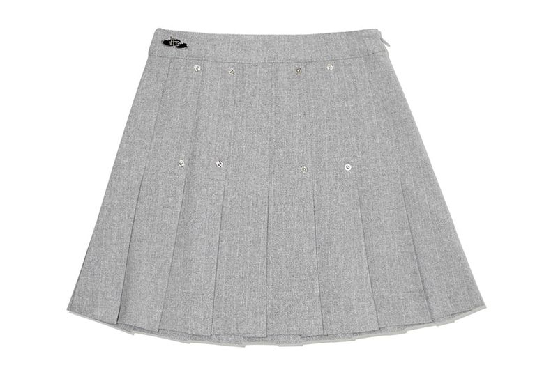 SHINING LOGO PLEATS SKIRTS