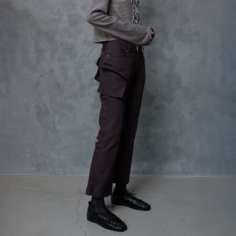 RIBBON POCKET ANKLE PANTS