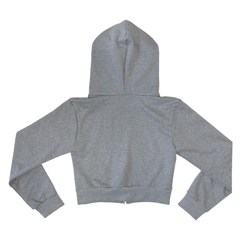 Crop hood zip jumper