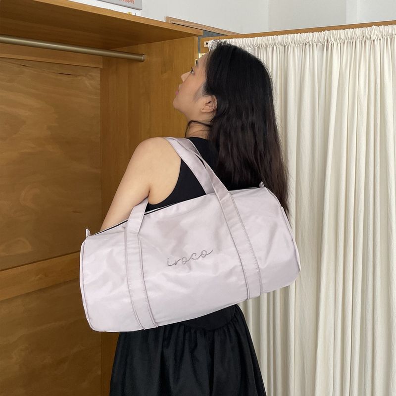 logo duffle bag_lilac