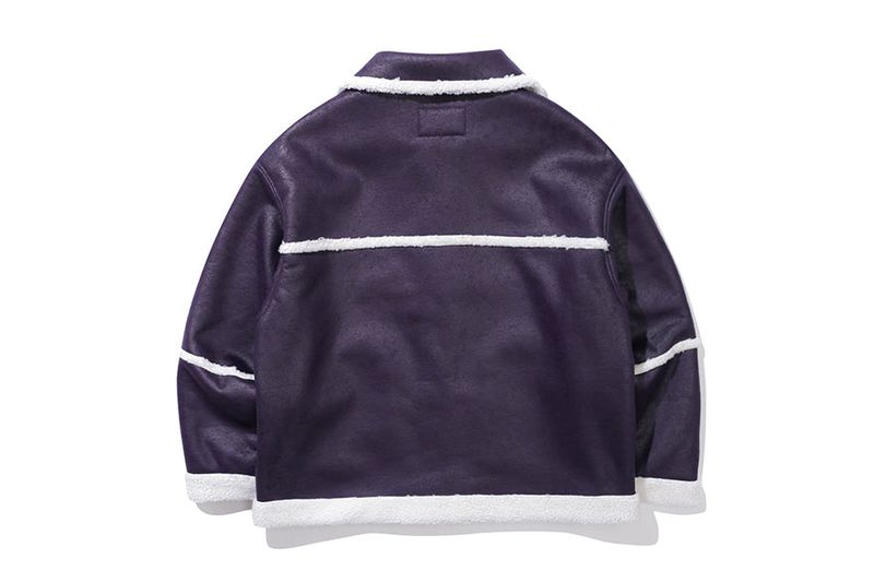 MINIMAL MOUTON JACKET_PURPLE