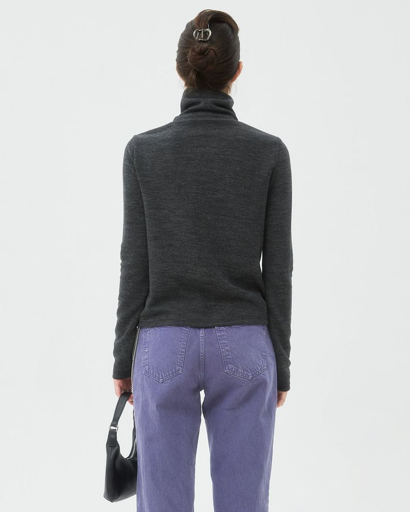 PLASTER CAST TURTLENECK KNIT-BLACK
