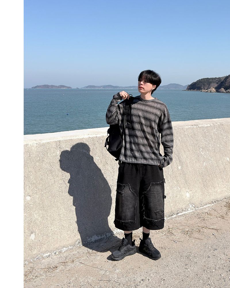 Ruin See-Through Stripe Knit