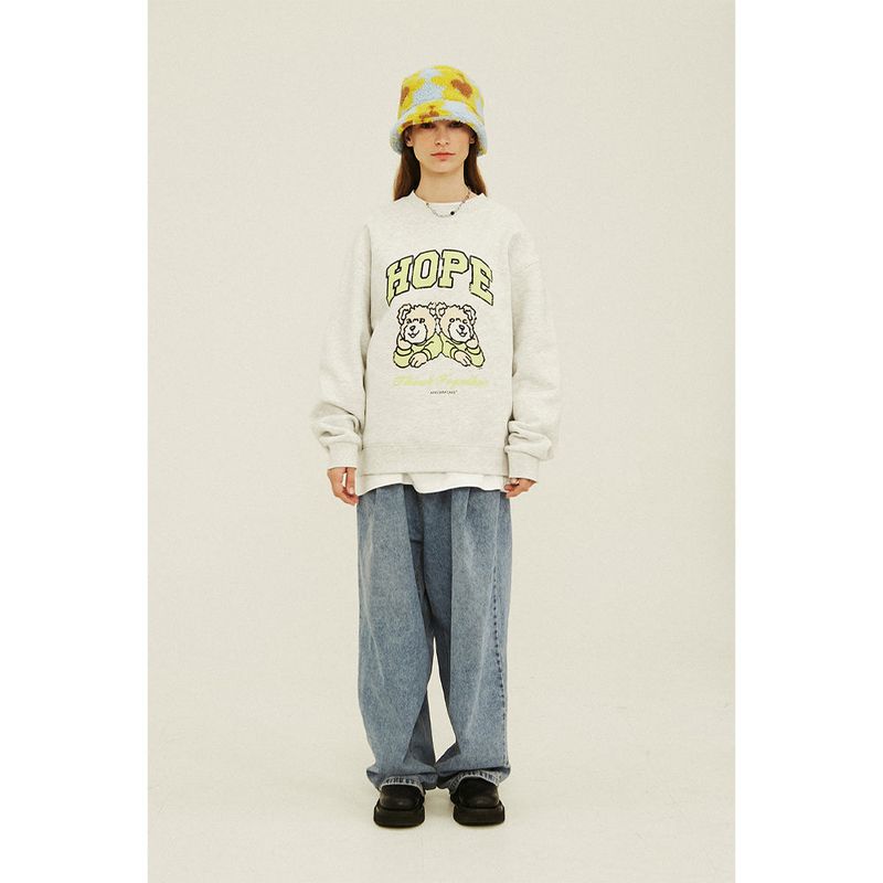 APIECEOFCAKE（ピースオブケイク）の「HTT Crack Crewneck _Light Gray（Tops）」