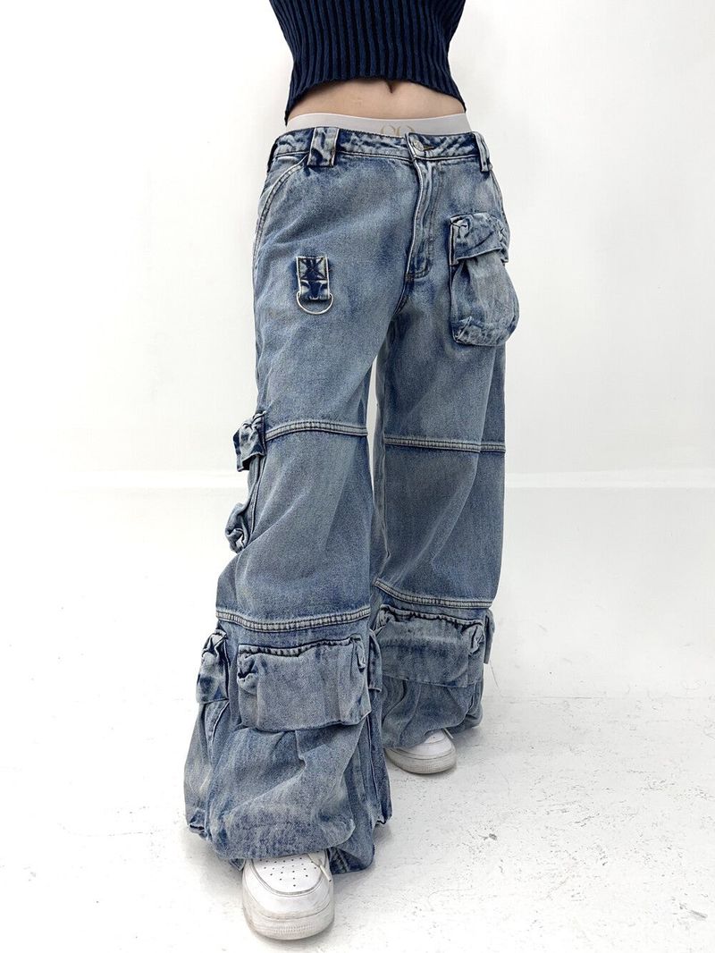 Seow(ソウ)の「1032. Demian cargo denim wide pt (2color)(Pants)」