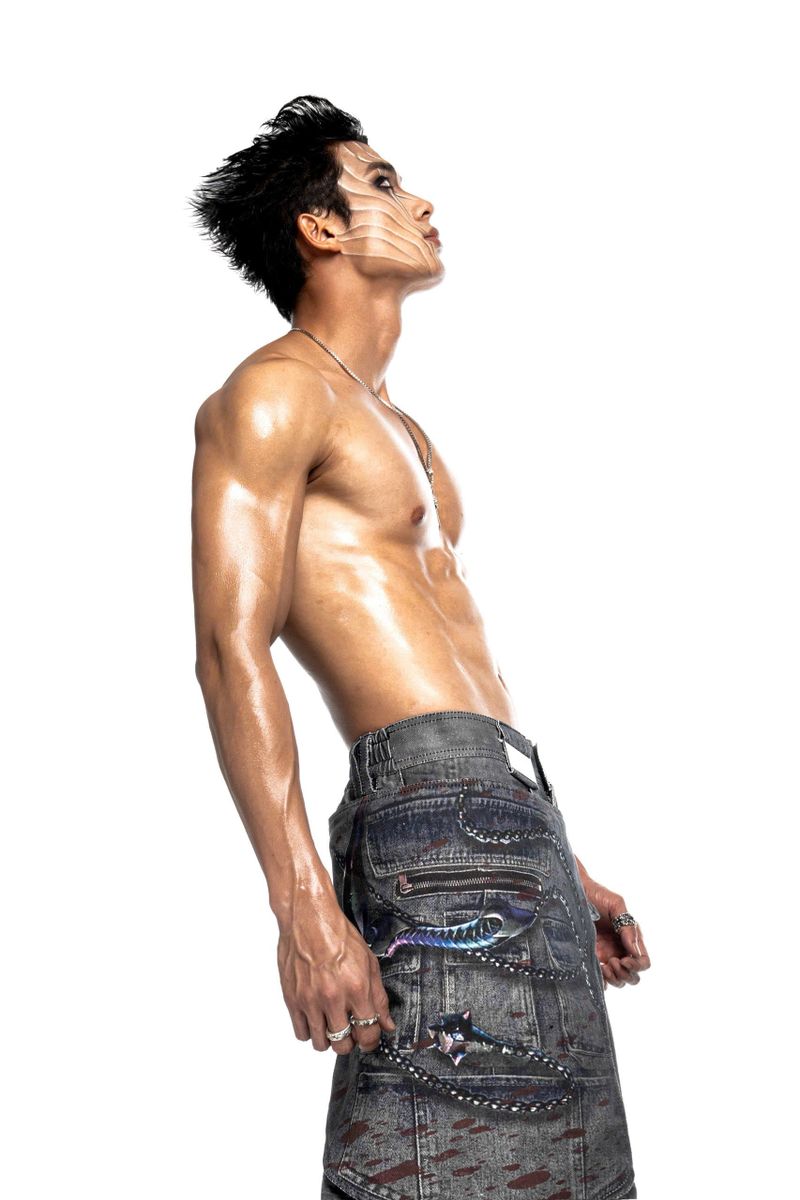 THUNDERFORGED PRINTED DENIM PANTS