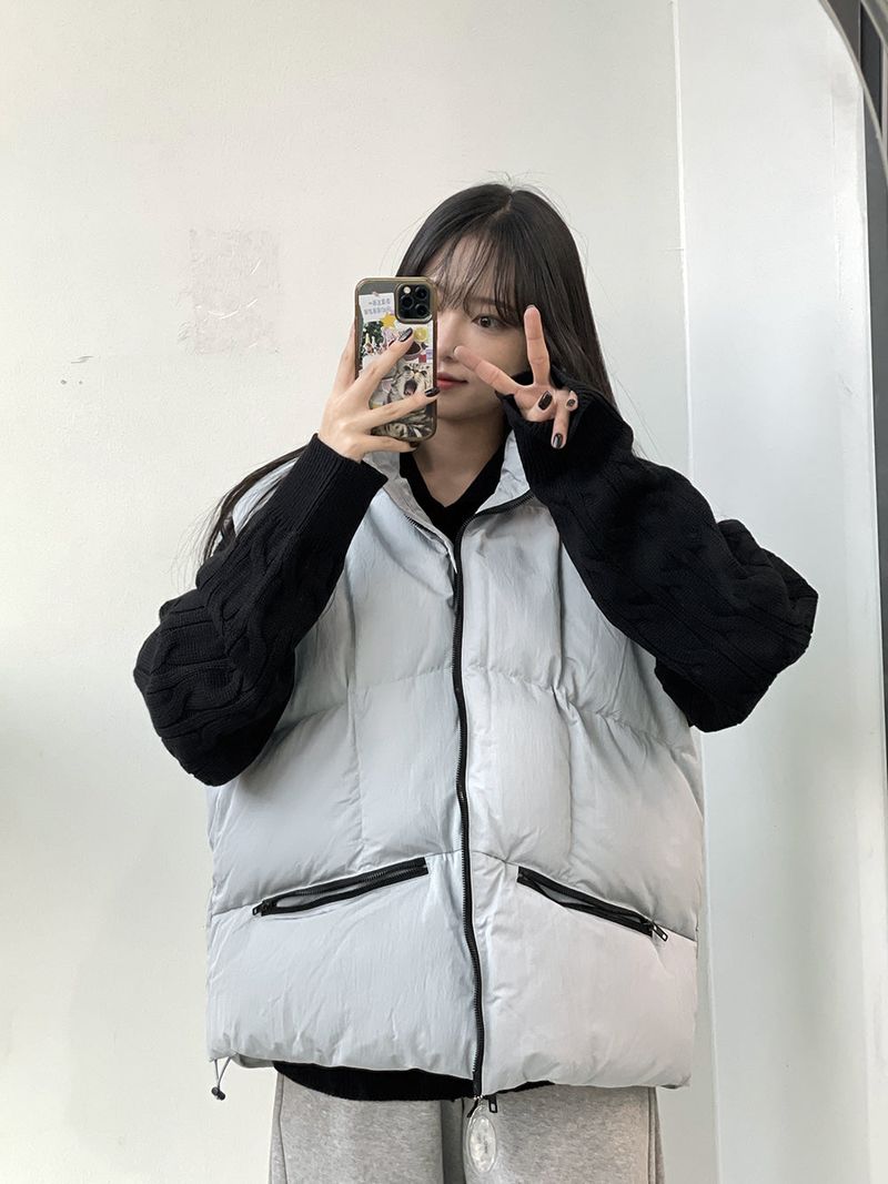 Mentee Quilting Duck Down Vest (3color)