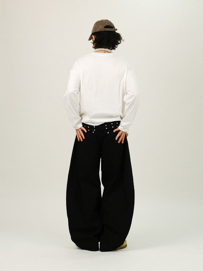 DE Back Point Wide Balloon Pants