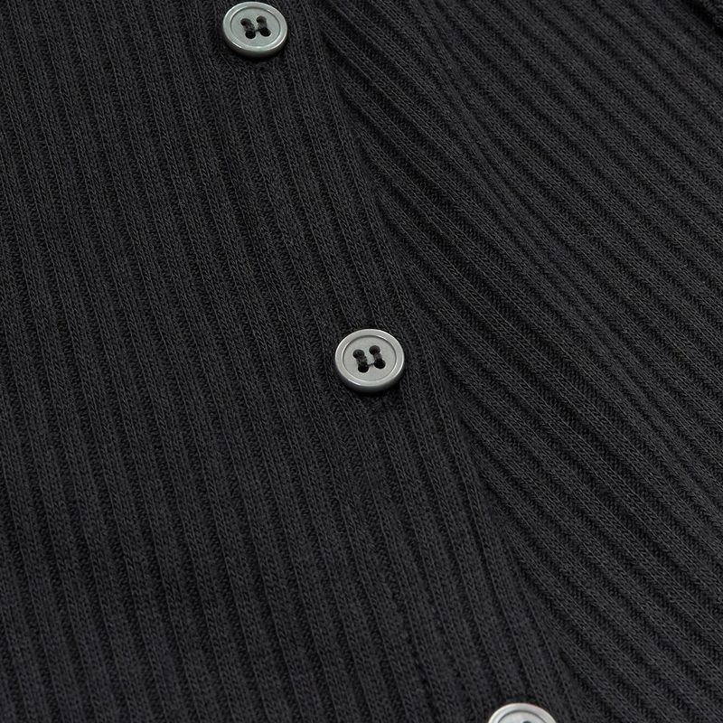 LAYERABLE BUTTON WRAP SKIRT (BLACK)