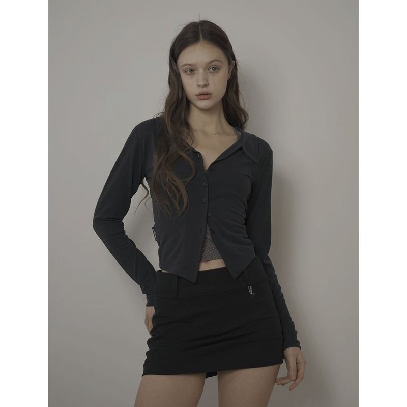 PALIN SEE-THROUGH SHIRT-WASHED BLACK