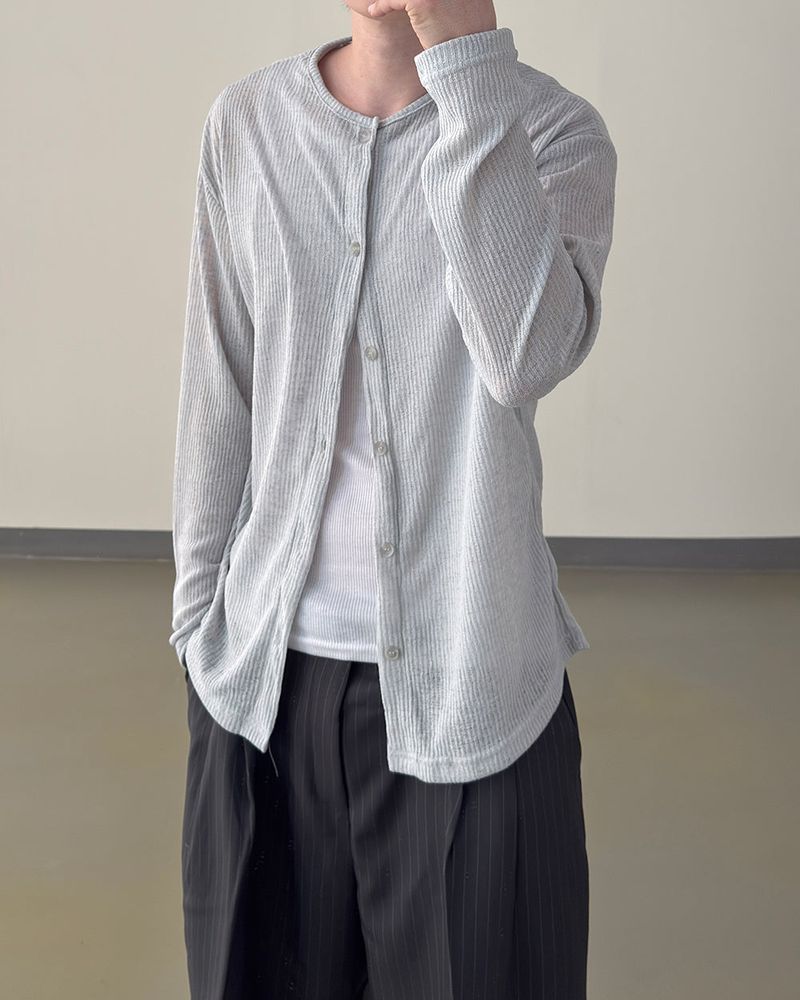 Erin Summer Linen Ribbed Cardigan