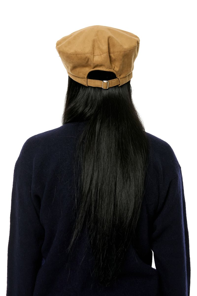 SUEDE BERET HAT / BEIGE
