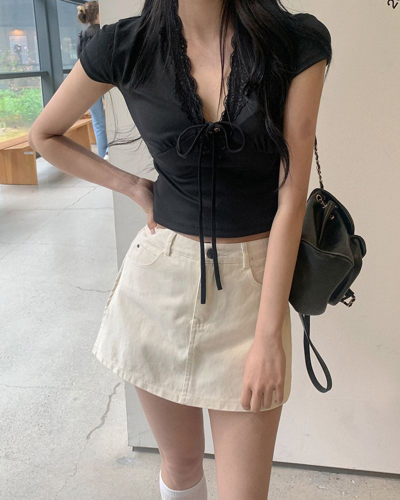 Mitty lace short‑sleeve T‑shirt